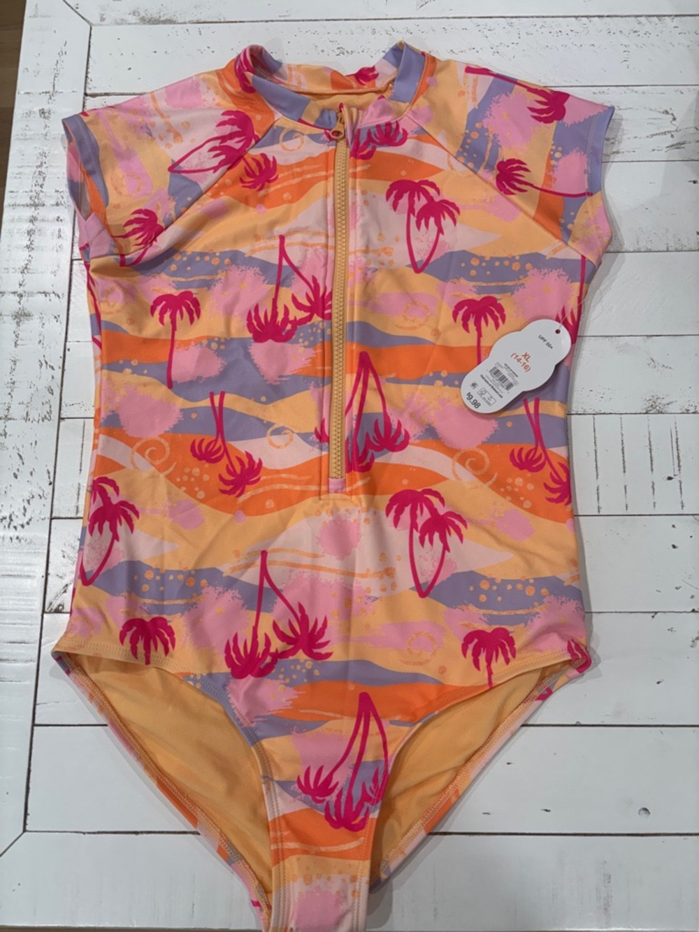 wonder nation One-Piece Swim Suit in Pink, Orange, Purple